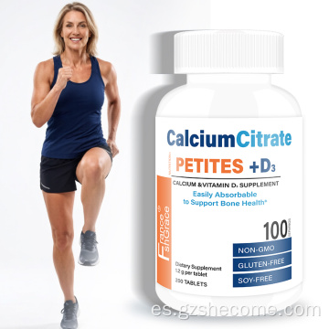 Shecome Citrato De Calcio Vitamina D3 Tabletas Salud Ósea
